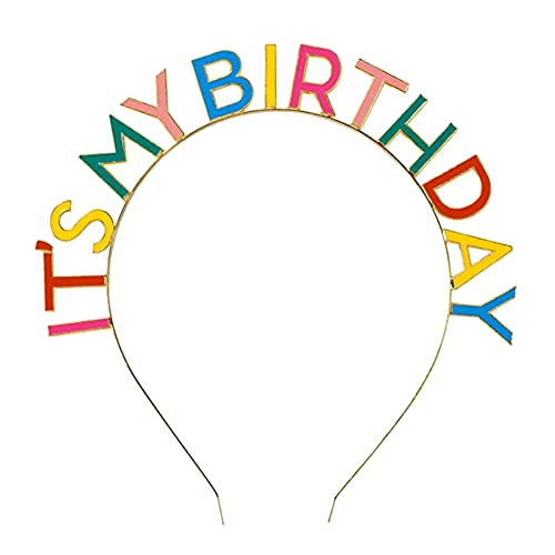 UUYYEO It's My Birthday Headband Birthday Crown Headband Birthday Party Hairband Birthday Tiara Headband Happy Birthday Headpiece