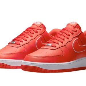 Nike Men's Air Force 1 Shoe, Picante Red-white, 12