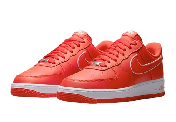 Nike Men's Air Force 1 Shoe, Picante Red-white, 12