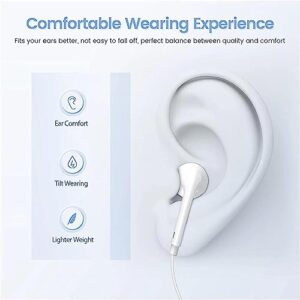 EYIW 2 Packs Apple Earbuds [Apple MFi Certified] Earphones Wired with Microphone for 3.5mm iPhone Headphones (Built-in & Volume Control) Compatible iPhone/iPad/iPod/Computer/MP3/4 (EY-BB1)