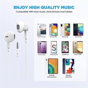 EYIW 2 Packs Apple Earbuds [Apple MFi Certified] Earphones Wired with Microphone for 3.5mm iPhone Headphones (Built-in & Volume Control) Compatible iPhone/iPad/iPod/Computer/MP3/4 (EY-BB1)