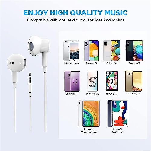 EYIW 2 Packs Apple Earbuds [Apple MFi Certified] Earphones Wired with Microphone for 3.5mm iPhone Headphones (Built-in & Volume Control) Compatible iPhone/iPad/iPod/Computer/MP3/4 (EY-BB1)