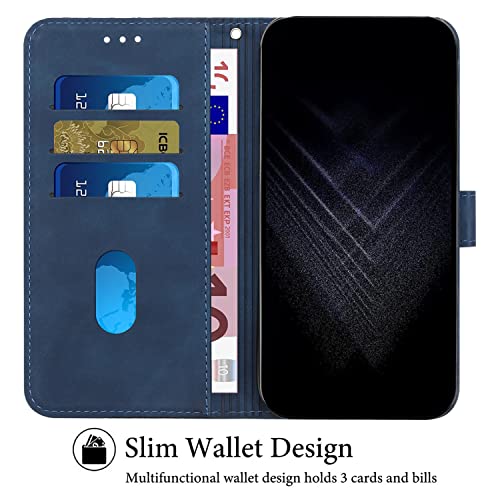 Smartphone Flip Cases Wallet Case Compatible with Oppo Reno 6 Pro 5G, Vintage PU Leather Phone Case Magnetic Flip Folio Leather Case Credit Card Holder Kickstand Shockproof Case Flip Cases ( Color : B