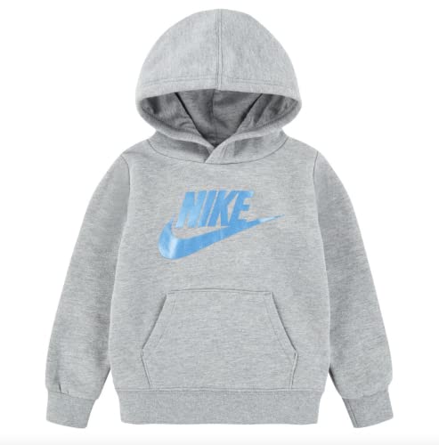 Nike Toddler Boy Metallic Logo Hoodie (as1, age, 2_years, Heather Grey)