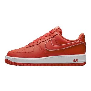 nike men's air force 1 shoe, picante red-white, 10.5