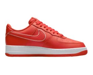 nike men's air force 1 shoe, picante red-white, 13