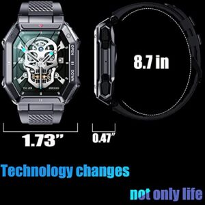 GUIQU Smart Watch, Military Grade IP68 Waterproof [GPS 45mm] 1.85" HD LCD Touch Screen, Smart Watch with Heart Rate Blood Pressure Sleep Monitor, Answer/Make Call, Sports Watch for Android and iOS