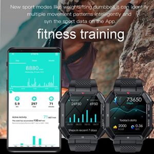 GUIQU Smart Watch, Military Grade IP68 Waterproof [GPS 45mm] 1.85" HD LCD Touch Screen, Smart Watch with Heart Rate Blood Pressure Sleep Monitor, Answer/Make Call, Sports Watch for Android and iOS