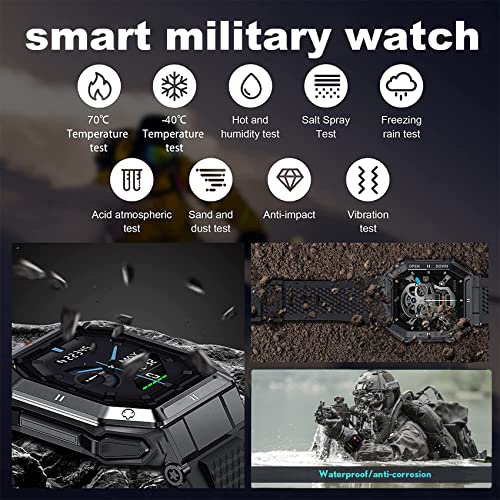 GUIQU Smart Watch, Military Grade IP68 Waterproof [GPS 45mm] 1.85" HD LCD Touch Screen, Smart Watch with Heart Rate Blood Pressure Sleep Monitor, Answer/Make Call, Sports Watch for Android and iOS