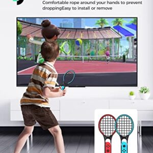 2023 Switch Sports Accessories Bundle - 15 in 1 Family Accessories Kit for Nintendo Switch Sports Games:Tennis Rackets,Sword Grips,Golf Clubs,Storage Bag and More,Christmas,Birthdays, Children's Day Gift Set.