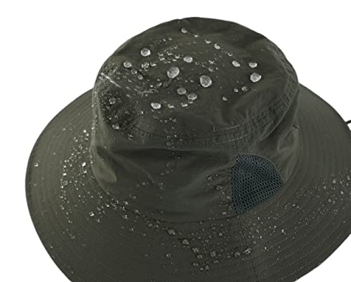 Connectyle Lightweight Cool Mesh Ponytail Bucket Sun Hat for Women UPF 50+ Summer UV Hat Army Green