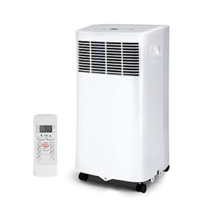 Euhomy Portable Air Conditioner 8000 BTU, Cools up to 300 Sq. Ft, 3-in-1 Portable AC Unit with remote, 24H Timer, Floor Air Conditioner with Installation Kit for Bedroom/Room, White.