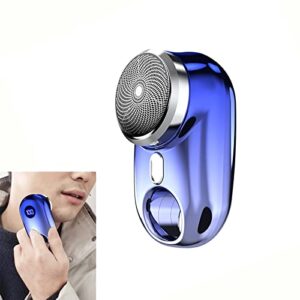 electric razor for men, 2023 mini-shave portable foil shaver, pocket size portable shaver wet dry mens beard shavers, usb rechargeable razor easy one-button use for home,car,travel