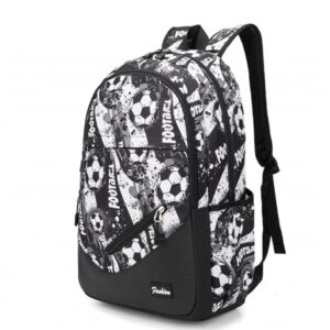 ETAISHOW Football-Print Backpack for Boys Elementary Middle School Soccer Backpack for Kids School Bag for Teens