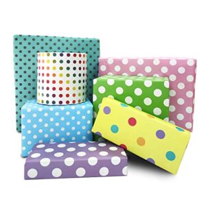 10 sheets xl polka dot gift recyclable wrapping paper sheets for kids, baby, female, male on birthday, christmas