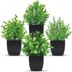 der rose set of 4 packs small fake plants mini artificial faux plants indoor for bathroom farmhouse room table decor