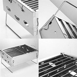 ATAAY Foldable BBQ Grill Portable Sturdy Stainless Steel Outdoor Camping Picnic Burner Charcoal Camping Barbecue Oven