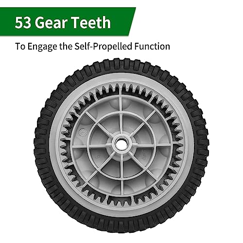 734-04018 Front Wheels Fit for Troy Bilt TB240 Mower - Drive Wheels Tires for Troy Bilt Honda Tuff Cut 210 230 Craftsman Self Propelled Mower, Replace 734-04018A, 734-04018B, 734-04018C, 2 Pack