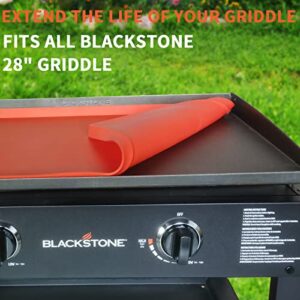 BSARTE 28 Inch Griddle Silicone Protective Mat Cover for Blackstone 28 Inch Griddle - Heavy Duty Food Grade Thicker Silicone Mat - All Season Cooking Surface Protective Cover