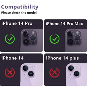 AFARER [2 Pack] Camera Lens Protector for iPhone 14Pro/iPhone 14 Pro Max, Ultra HD Camera Lens Protector, Upgraded Metal Tempered Glass Camera Cover, 9H Hardness Anti-Scratch Camera Protectors， Lens Protector Compatible iPhone 14 Pro/iPhone 14 Pro Max （