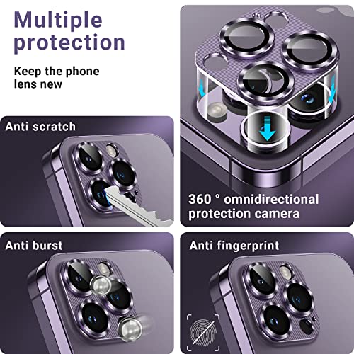 AFARER [2 Pack] Camera Lens Protector for iPhone 14Pro/iPhone 14 Pro Max, Ultra HD Camera Lens Protector, Upgraded Metal Tempered Glass Camera Cover, 9H Hardness Anti-Scratch Camera Protectors， Lens Protector Compatible iPhone 14 Pro/iPhone 14 Pro Max （