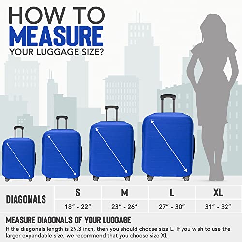 STROMGUARD Travel Luggage Cover I TSA approved Suitcase Protector I Luggage Covers for Suitcase I Suitcase cover Bag I Luggage protector I Durable & Washable I carry on luggage cover protector