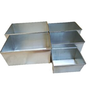 5 Pack Heavy Duty Bread Loaf Pan For Baking Loaf Pan Set, 1 Lb to 5 Lb, Loaf Pans for Baking Bread