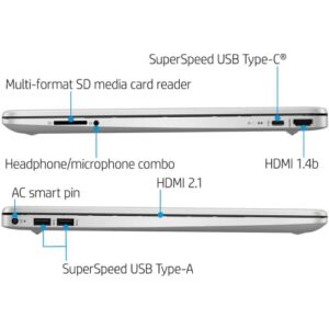 HP Notebook Laptop, 15.6" HD Touchscreen, Intel Core i3-1115G4 Processor, 32GB RAM, 1TB PCIe SSD, Webcam, Type-C, HDMI, SD Card Reader, Wi-Fi, Windows 11 Home, Silver