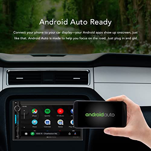 SOUNDSTREAM 7 inch Double Din Car Stereo HD Touchscreen Apple Carplay, Android Auto Bluetooth Multimedia Radio, Car Play Mirror Link Car Audio Receiver with Backup Camera, USB SD AUX MP3 MP4 Media