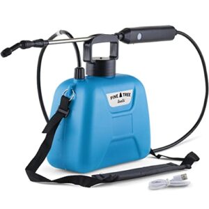 pine tree tools 1.3 gallon electric garden sprayer - battery sprayer, weed sprayer, electric sprayer, battery powered sprayer, yard sprayer, weed killer sprayer with wand - sprayers in lawn and garden