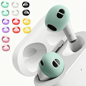 loirtlluy [7 pairs] 2023 upgraded airpods 3 ear tips cover, 7 colors liquid silicone earbuds covers [fit in the charging case], anti-slip protective accessories compatible with airpods 3rd generation