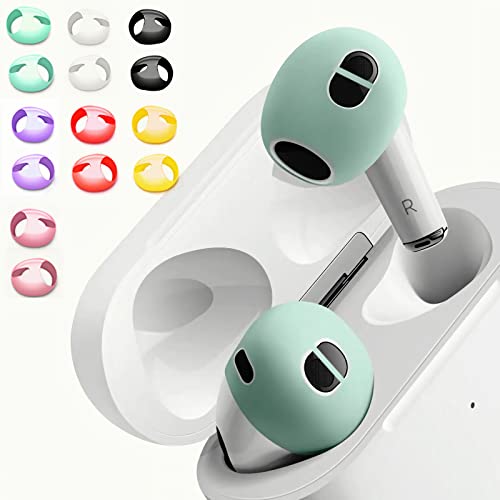 Loirtlluy [7 Pairs] 2023 Upgraded Airpods 3 Ear Tips Cover, 7 Colors Liquid Silicone Earbuds Covers [Fit in The Charging Case], Anti-Slip Protective Accessories Compatible with Airpods 3rd Generation