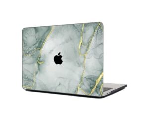 nekoty textured laptop skins compatible with macbooks pro 16" 14" 13" air 13" 2019-2022 - jade marble