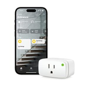 Eve Energy (Matter) - Smart Plug, App and Voice Control, 100% Privacy, Matter Over Thread, Works with Apple Home, Alexa, Google Home, SmartThings