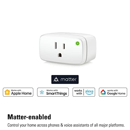 Eve Energy (Matter) - Smart Plug, App and Voice Control, 100% Privacy, Matter Over Thread, Works with Apple Home, Alexa, Google Home, SmartThings