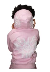 soiivru y2k spider web print full zip casual fashion sweater hoodie front and back (pink,m,unisex adult,unisex,adult,us,alpha,medium,regular,regular)
