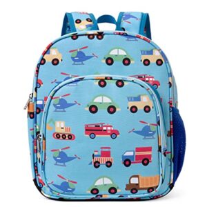 CLUCI Toddler Backpack for Boys Girls Kids Backpack Preschool Kindergarten Child Bookbag Travle Cute Blue Car Daycare Backpack