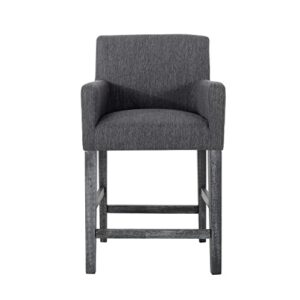 christopher knight home armga upholstered 26 inch counter stool - charcoal/gray