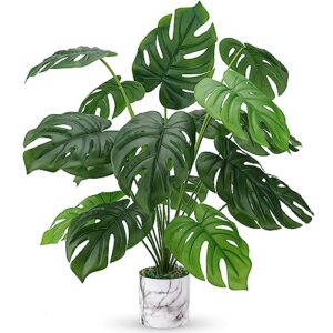 der rose 28" fake plants tall artificial faux plants in pot for home farmhouse bedroom living room decor indoor