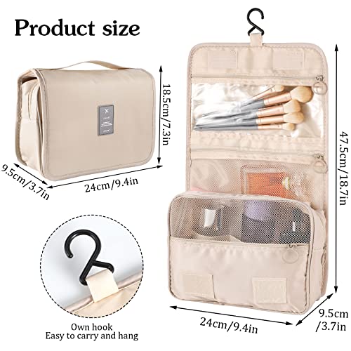 Pengxiaomei Toiletry Bag, Waterproof Hanging Cosmetic Bag Portable Travel Makeup Pouch Bathroom Bag Stocking Stuffers for Women Girls Christmas Gifts(Pink)