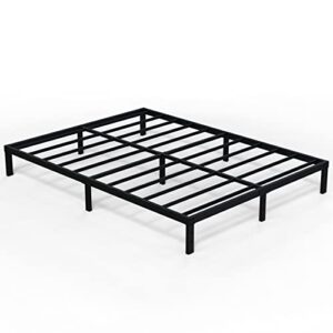 EMODA 10 Inch California King Bed Frames Heavy Duty Metal Cal King Platform with Steel Slats Support, No Box Spring Needed, Noise Free, Black