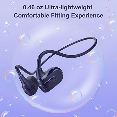 Friencity Kids Headphones, Child-Friendly Open Ear Wireless Headphones, 13g Ultra-Light Portable Latest Bluetooth 5.3 Headset w/Mic for Anybody, Comfort Perfect for Sports Study Kindle Phone Tablet
