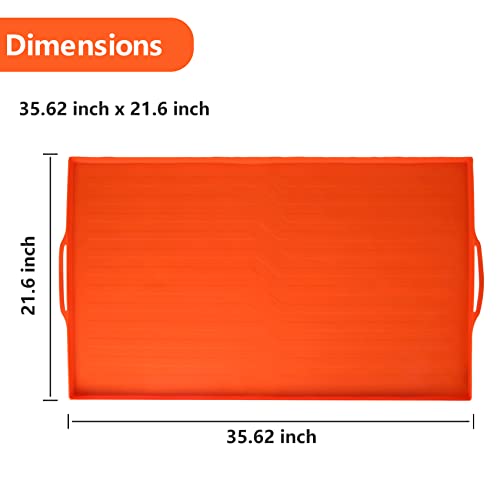 Silicone Mat Cover for Blackstone Griddle 36 Inch, Burly Grill 36" Griddle Mat All Season Cooking Surface Protective Cover Heavy Duty Reusable Food Grade Silicone Mats for Blackstone Grill Flat Top