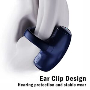 Wireless Ear Clip Bone Conduction Headphones Bluetooth Earclip Bone Conduction Earbuds Head Set Waterproof Clip On Open Ear Headphones Wireless Bluetooth Bone Conducting Ear Buds for iPhone Android