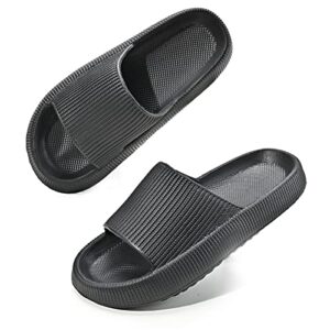 eohsnem pillow slippers for women men, cloud slippers massage shower sandals cushion non-slip quick drying indoor outdoor