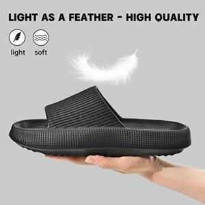 Eohsnem Pillow Slippers for Women Men, Cloud Slippers Massage Shower Sandals Cushion Non-Slip Quick Drying Indoor Outdoor