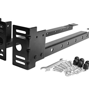 Universal Footboard Extension Brackets, Bed Frame Extenders for Footboard, Headboard Brackets for Metal Bed Frame, Footboard Attachment Kit Can Drilled to Fit Twin, Full, Queen, or King Size Beds.