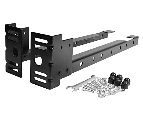 Universal Footboard Extension Brackets, Bed Frame Extenders for Footboard, Headboard Brackets for Metal Bed Frame, Footboard Attachment Kit Can Drilled to Fit Twin, Full, Queen, or King Size Beds.