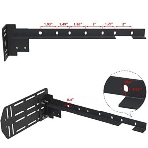 Universal Footboard Extension Brackets, Bed Frame Extenders for Footboard, Headboard Brackets for Metal Bed Frame, Footboard Attachment Kit Can Drilled to Fit Twin, Full, Queen, or King Size Beds.