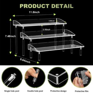 CPPDEL 3-Tier Corner Bathroom Counter Organizer, Acrylic Makeup Organizer Perfume for Bathroom, Cosmetics Skincare Shelf Organizer, Spice Rack for Kitchen, Vanity Organizer for Bathroom Counter